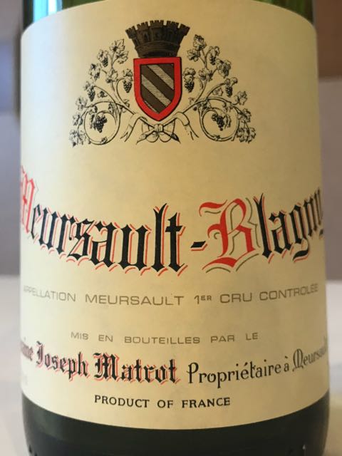 ワイン Meursault 1er Blagny 1995 Joseph Matrot Domaine Matrot Meursault-Blagny Premier Cru, Cote de Beaune