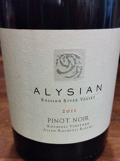 Alysian Pinot Noir Rochioli Vineyard Allen Rochioli Blocks(アリジア ピノ・ノワール ロキオリ・ヴィンヤード アレン・ロキオリ・ブロックス)