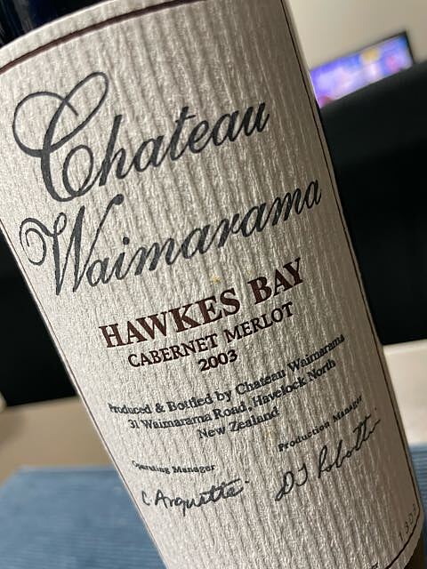 Ch. Waimarama Cabernet Merlot 2003(シャトー・ワイマラマ カベルネ メルロー)