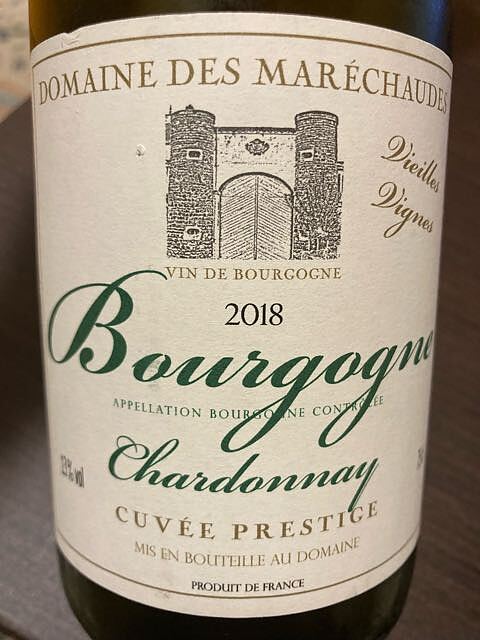 Dom. des Maréchaudes Bourgogne Chardonnay Cuvée Prestige Vieilles Vignes(ドメーヌ・ド・マレショード ブルゴーニュ シャルドネ キュヴェ・プレステージ ヴィエイユ・ヴィーニュ)