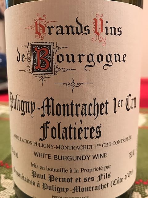 Paul Pernot et Ses Fils Puligny Montrachet 1er Cru Folatières