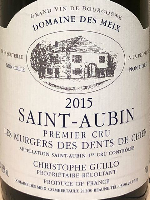 Dom. des Meix Saint Aubin 1er Cru Les Murgers des Dents de Chien Blanc