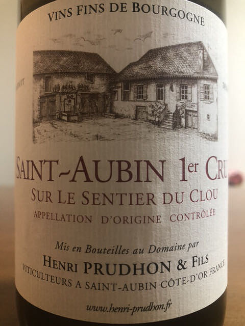 Henri Prudhon & Fils Saint Aubin 1er Cru Sur le Sentier du Clou Blanc