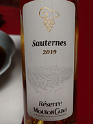 ムートン・カデ レゼルヴ ソーテルヌ(2019)