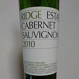 Ridge Estate Cabernet Sauvignon 2010