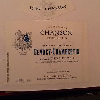 Chanson Gevrey Chambertin 1er Cru Cazetiers(シャンソン ジュヴレ・シャンベルタン プルミエ・クリュ カズティエ)