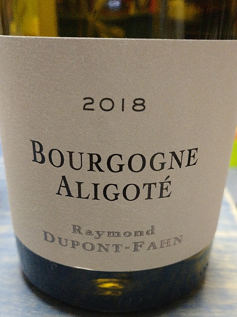 Raymond Dupont Fahn Bourgogne Aligoté(レイモン・デュポン・ファン ブルゴーニュ アリゴテ)