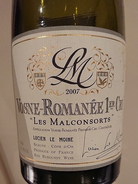 Lucien Le Moine Vosne Romanée 1er Cru Aux Malconsorts