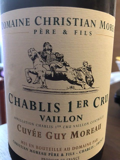 Dom. Christian Moreau Chablis 1er Cru Vaillon Cuvée Guy Moreau(ドメーヌ・クリスチャン・モロー シャブリ プルミエ・クリュ ヴァイヨン キュヴェ・ギィ・モロー)