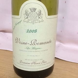 Dom. Henri Gros Vosne Romanée Les Maizières(ドメーヌ・アンリ・グロ ヴォーヌ・ロマネ レ・マジエール)