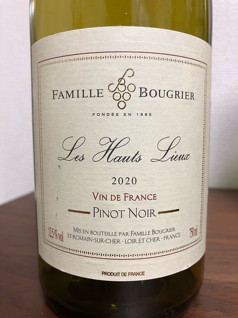Famille Bougrier Les Hauts Lieux Pinot Noir(ファミーユ・ブーグリエ レ・オー・リュー ピノ・ノワール)