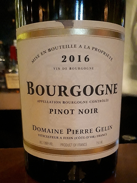 Dom. Pierre Gelin Bourgogne Pinot Noir(ドメーヌ・ピエール・ジュラン ブルゴーニュ ピノ・ノワール)