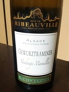 Cave de Ribeauvillé Gewürztraminer Vendanges Manuelles Collection(カーヴ・ド・リボヴィレ ゲヴュルツトラミネール ヴァンダンジュ・マニュエル コレクション)