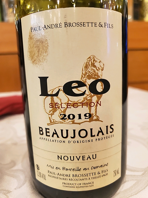 Paul André Brossette ＆ Fils Leo Sélection Beaujolais Nouveau(ポール・アンドレ・ブロセット・エ・フィス レオ・セレクション ボージョレ・ヌーヴォー)