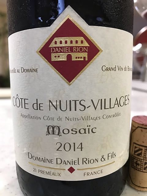 Dom. Daniel Rion & Fils Côte de Nuits Villages Mosaïc(ドメーヌ・ダニエル・リオン・エ・フィス コート・ド・ニュイ・ヴィラージュ モザイク)