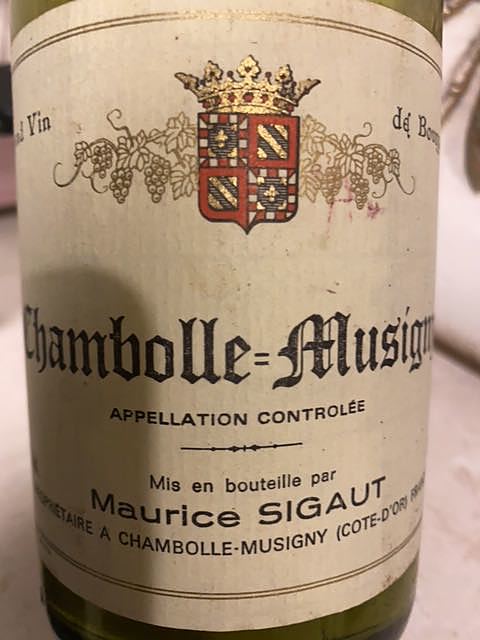 Maurice Sigaut Chambolle Musigny(モーリス・シゴー シャンボール・ミュジニー)