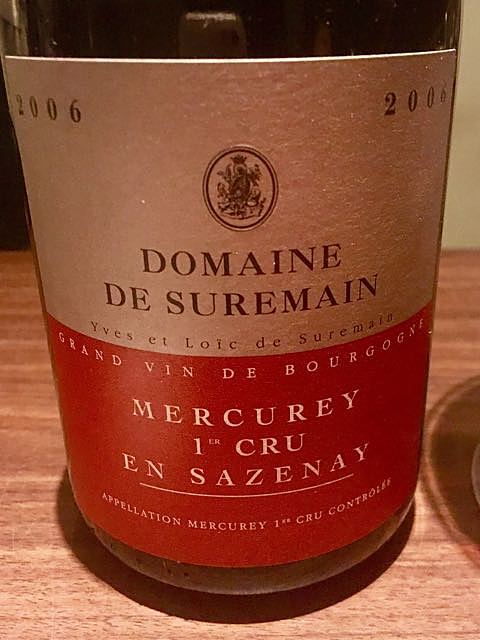 Dom. de Suremain Mercurey 1er Cru En Sazenay Rouge(ドメーヌ・ド・シュルマン メルキュレ プルミエ・クリュ アン・サズネー ルージュ)