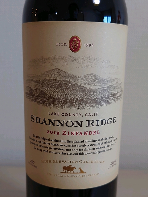 Shannon Ridge High Elevation Zinfandel(シャノン・リッジ ハイ・エレヴェイション ジンファンデル)