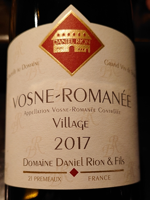 Dom. Daniel Rion & Fils Vosne Romanée Village(ドメーヌ・ダニエル・リオン・エ・フィス ヴォーヌ・ロマネ ヴィラージュ)