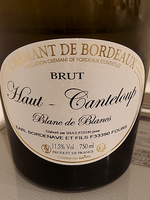 Haut Canteloup Crémant de Bordeaux Blanc de Blanc Brut