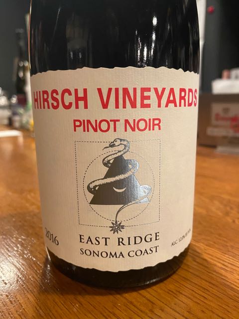 Hirsch Vineyards East Ridge Pinot Noir(ハーシュ