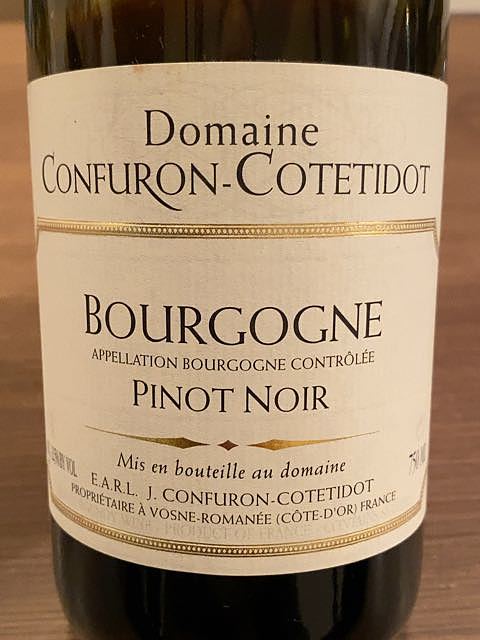 Dom. Confuron Cotetidot Bourgogne Pinot Noir(ドメーヌ・コンフュロン・コトティド ブルゴーニュ ピノ・ノワール)