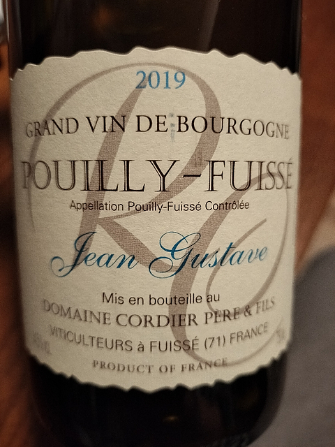 Dom. Cordier Père et Fils Pouilly Fuissé Jean Gustave