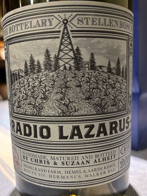 Alheit Vineyards Radio Lazarus(アルヘイト・ヴィンヤーズ ラジオ・ラザルス)