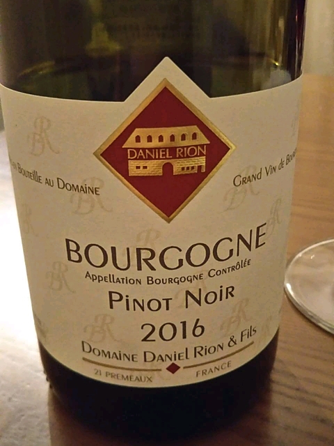 Dom. Daniel Rion & Fils Bourgogne Pinot Noir(ドメーヌ・ダニエル・リオン・エ・フィス ブルゴーニュ ピノ・ノワール)