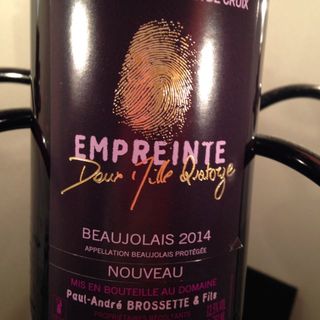 Dom. des Coteaux de Cruix Empreinte Beaujolais Nouveau(ドメーヌ・デ・コトー・ドゥ・クリュイ アンプラント ボージョレ ヌーヴォー)