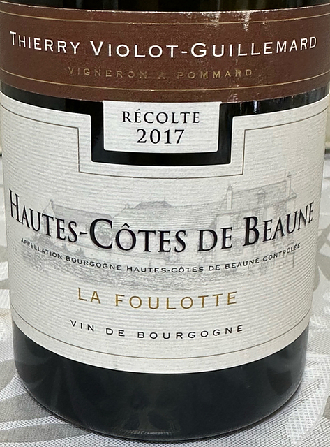 Thierry Violot Guillemard Hautes Côtes de Beaune Rouge