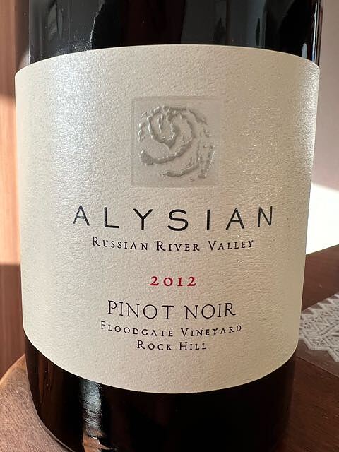 Alysian Pinot Noir Floodgate Vineyard Rock Hill