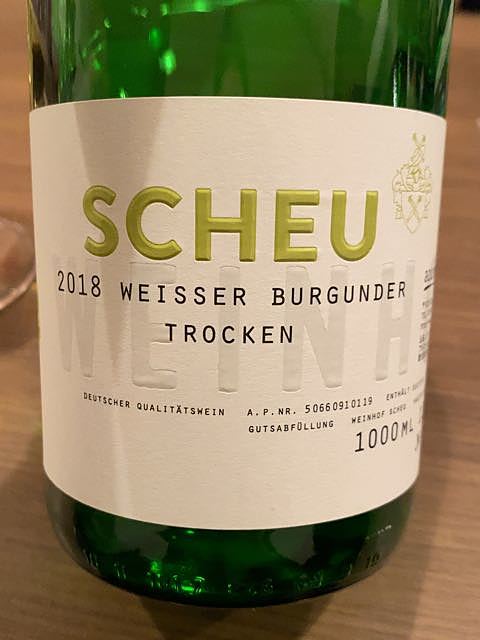 Scheu Weisser Burgunder trocken(ショイ ヴァイサー・ブルグンダー トロッケン)