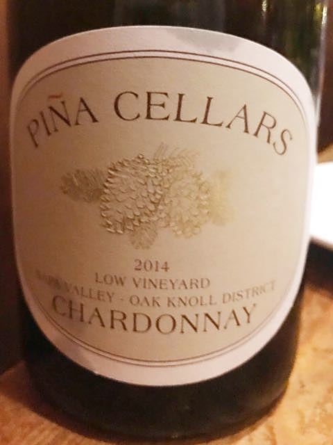 Piña Cellars Low Vineyard Chardonnay(ピーニャ・セラーズ ロウ・ヴィンヤード シャルドネ)