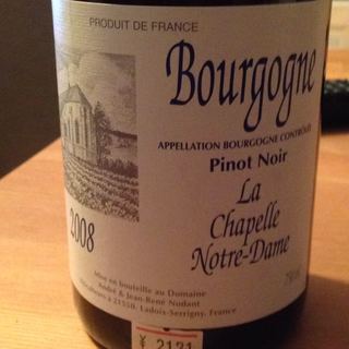 Dom. Nudant Bourgogne La Chapelle Notre Dame Pinot Noir(ドメーヌ・ヌダン ブルゴーニュ ラ・シャペル・ノートル・ダム ピノ・ノワール)