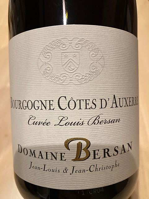 Dom. Bersan Bourgogne Côtes d'Auxerre Cuvée Louis Bersan Rouge