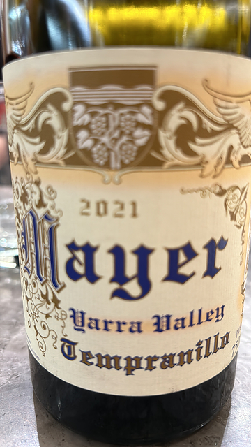 Mayer Yarra Valley Tempranillo(メイヤー ヤラ・ヴァレー テンプラニーリョ)