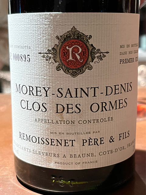 Remoissenet Père et Fils Morey Saint Denis Clos des Ormes