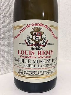Héritière Louis Remy Chambolle Musigny 1er Cru Derrière La Grange
