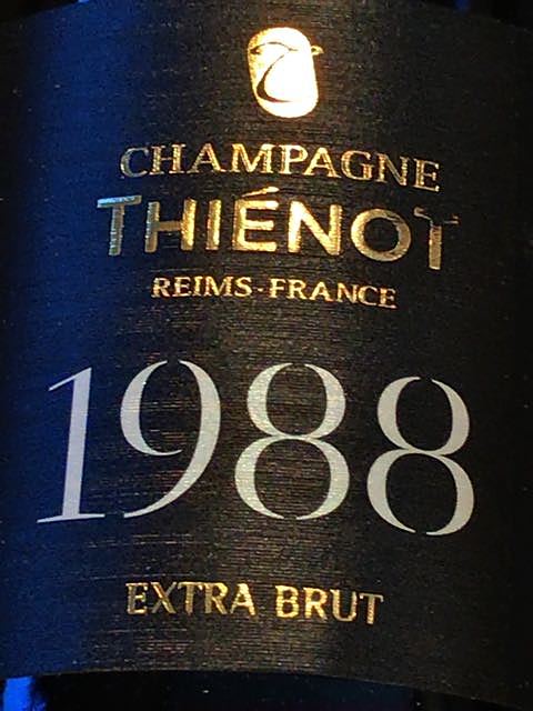 Thiénot Vintage 1988 Extra Brut(ティエノ ヴィンテージ 1988 エクストラ・ブリュット)