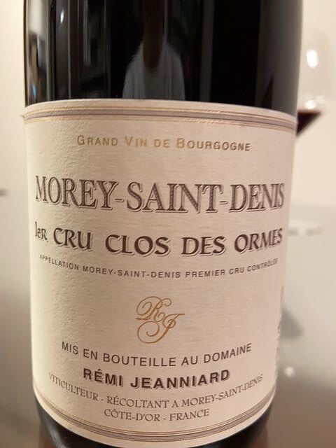 Rémi Jeanniard Morey Saint Denis 1er Cru Clos des Ormes