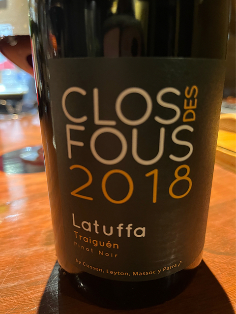 Clos des Fous Latuffa Pinot Noir 2018
