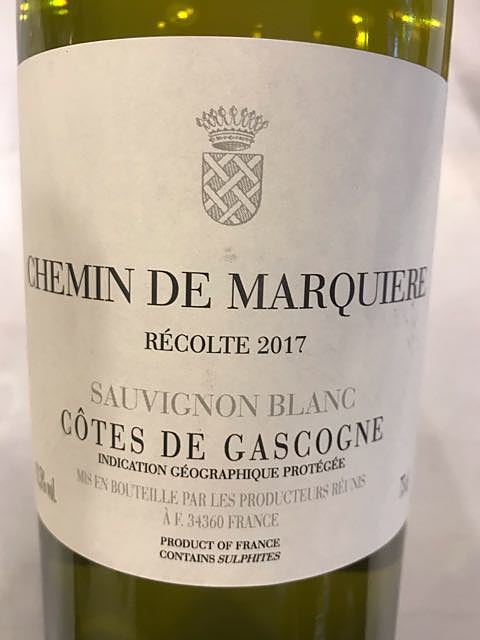 Chemin de Marquière Sauvignon Blanc(シュマン・ド・マルキエール ソーヴィニヨン・ブラン)