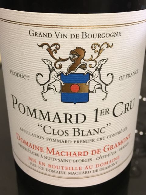 POMMARD 1er CRU 1993 ポマール プルミエ クリュ 果実酒 ドメーヌ・マシャール・ド・グラモン ポマール プルミエ・クリュ