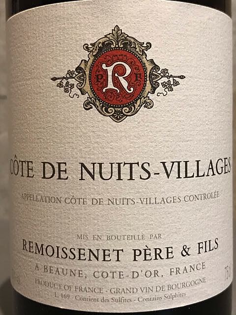 Remoissenet Père et Fils Côte de Nuits Villages(ルモワスネ・ペール・エ・フィス コート・ド・ニュイ・ヴィラージュ)