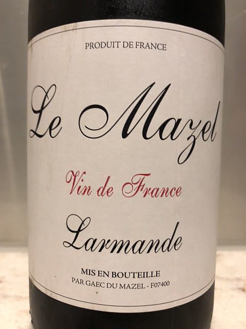Le Mazel Cuvée Larmande(ル・マゼル キュヴェ・ラルマンド)