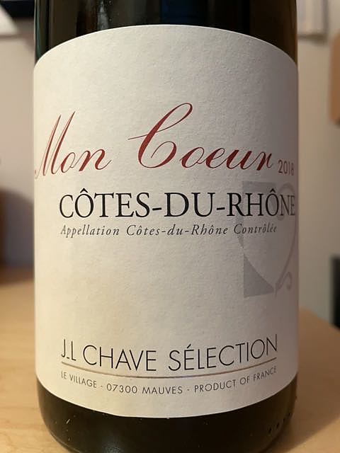 J.L. Chave Sélection Mon Coeur Côtes du Rhône Rouge
