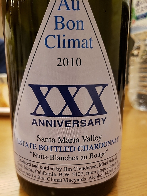 Au Bon Climat Estate Bottled Chardonnay Nuits Blanches au Bouge XXX Anniversary