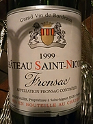 Ch. Saint Nicolas Fronsac(1999)