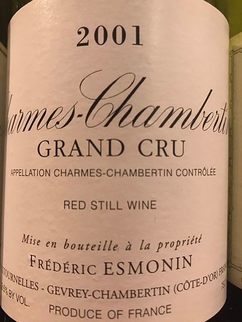 Frédéric Esmonin Charmes Chambertin Grand Cru